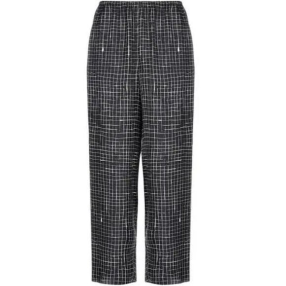 Theory‎ Black Silk Pull-On Pants Women’s Size M Pockets Relaxed Fit Wide Leg NWT - Picture 11 of 11